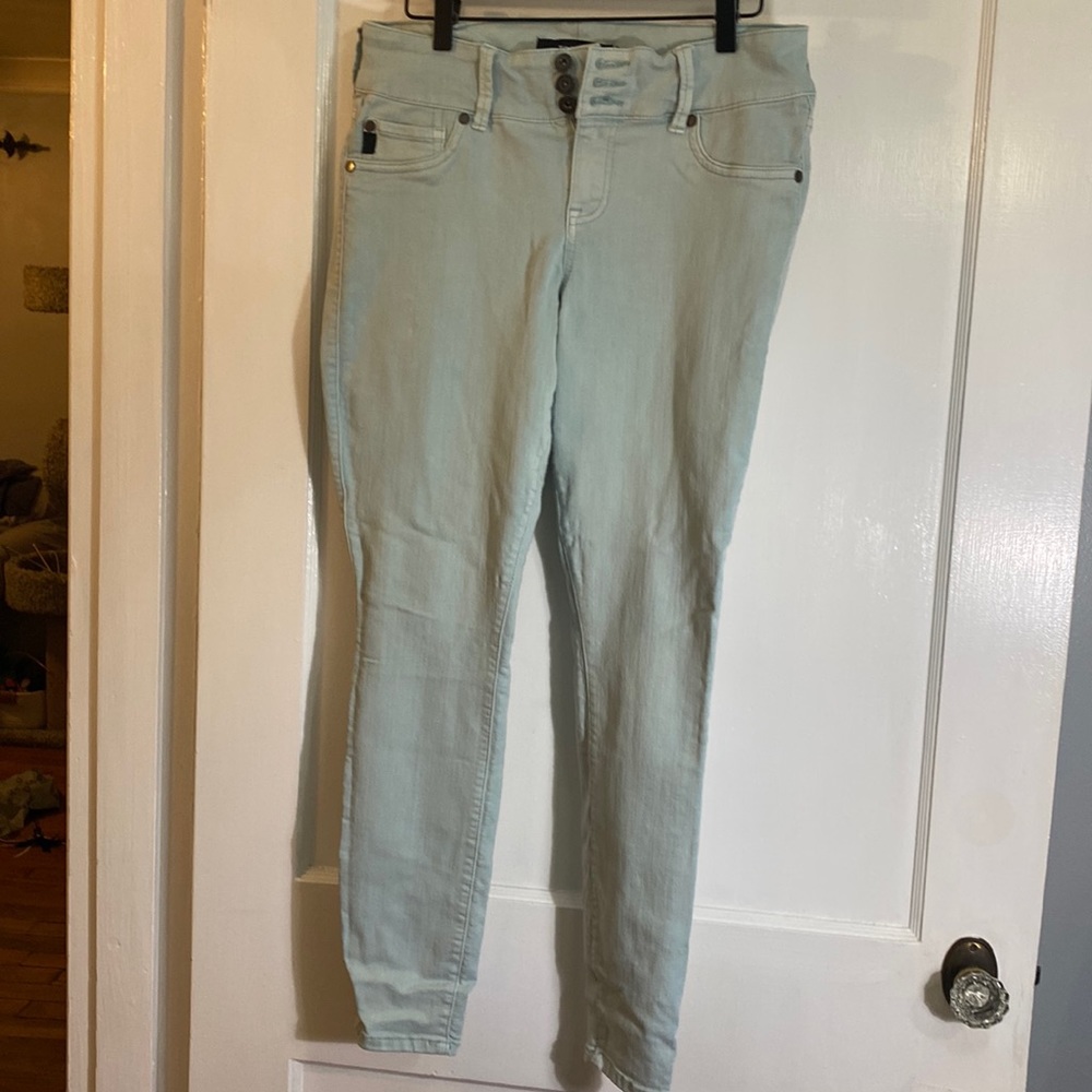 Torrid light pastel blue jegging size 12R gently used.